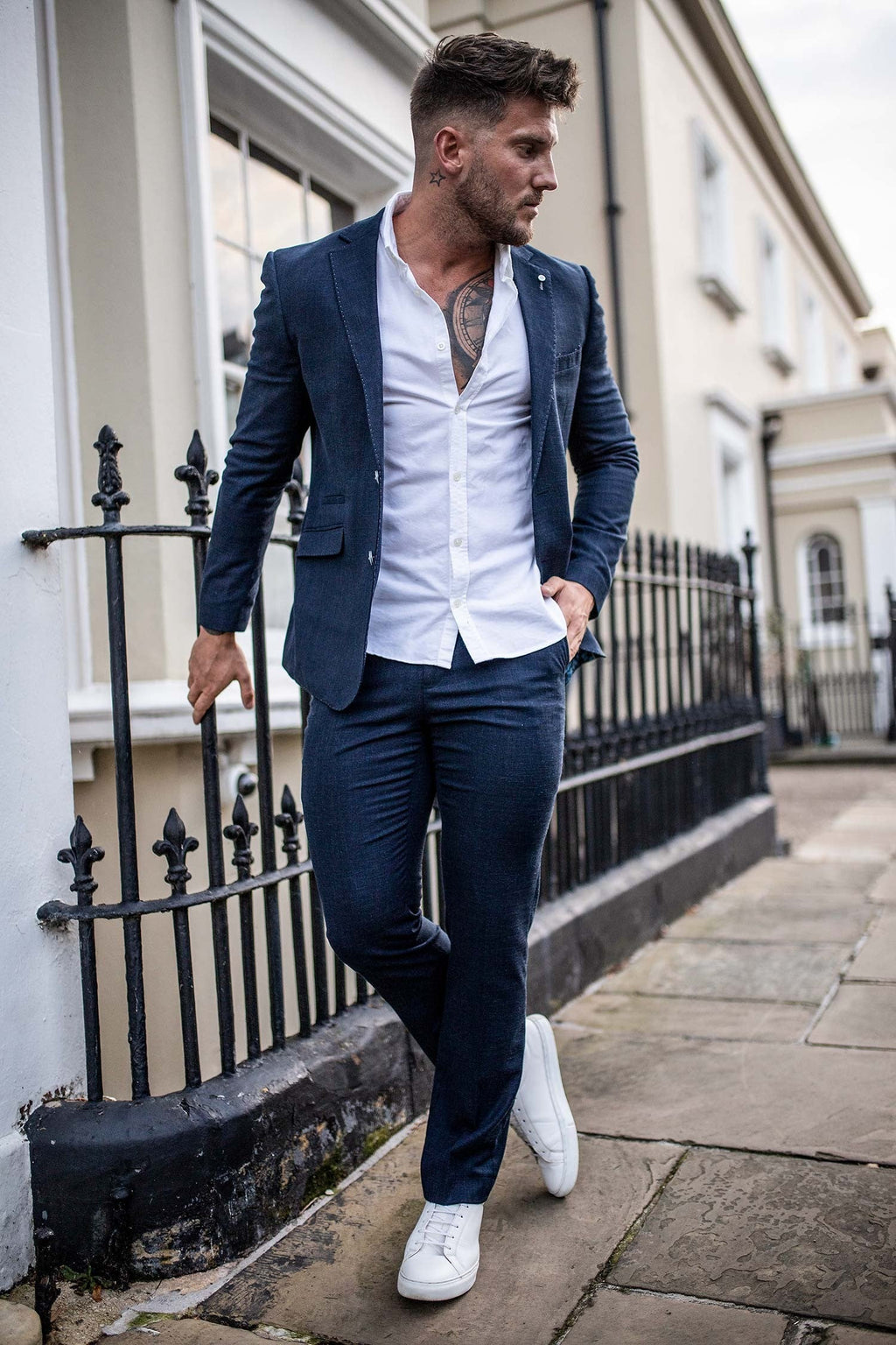 Mens Blue Slim Fit Suit Jacket MIAMI