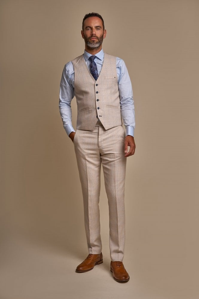 3-Piece Beige Suit for Men – Beige