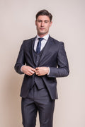 BOND Midnight Blue Men's Wool Blend Slim Fit Suit