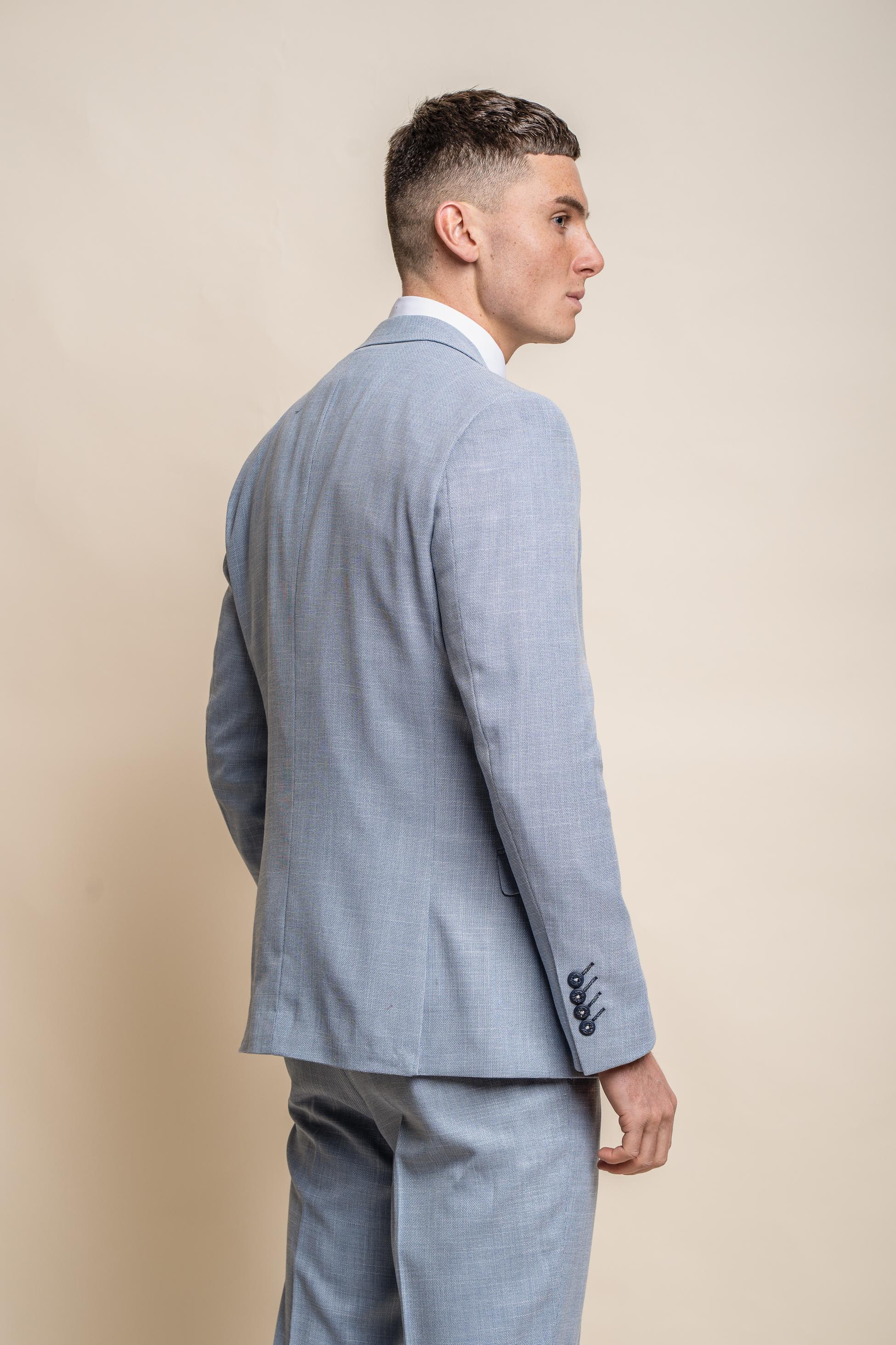 Mens Sky Blue Slim Fit Suit Jacket MIAMI