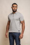 Men’s cotton polo shirt, classic fit, almond green tone