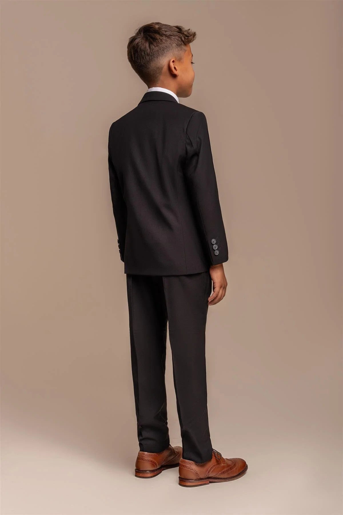 Slim Black Suit for Boys – Black