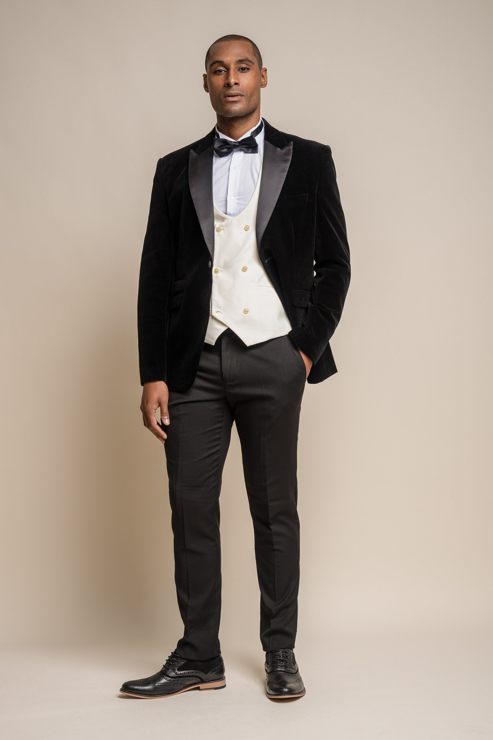 Mens Black Slim Fit Velvet Tuxedo Blazer ROSA