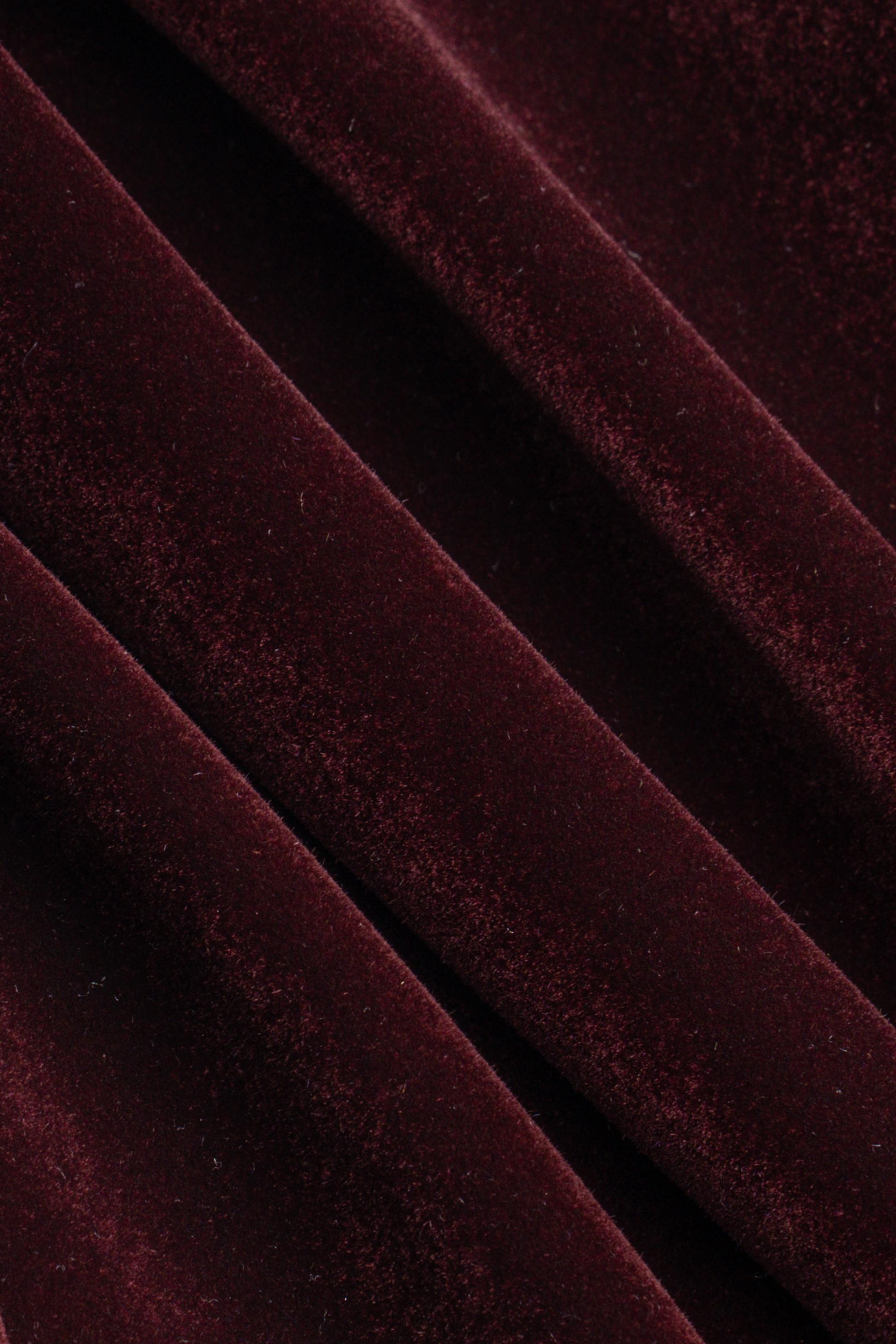 Mens Wine Slim Fit Velvet Tuxedo Blazer ROSA