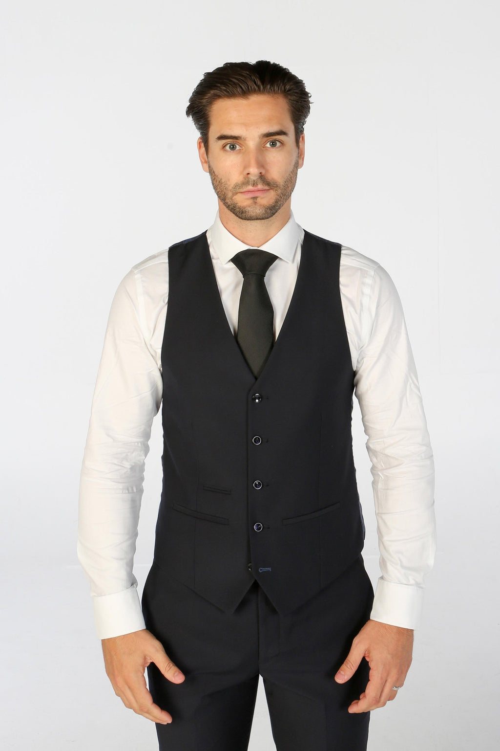PARKER Men’s Tailored Fit Navy Suit