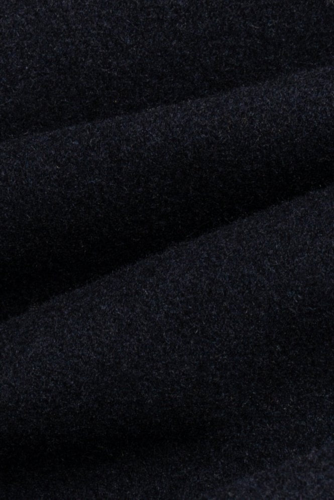 Men's navy blue wool-blend hooded coat, MICHIGAN.