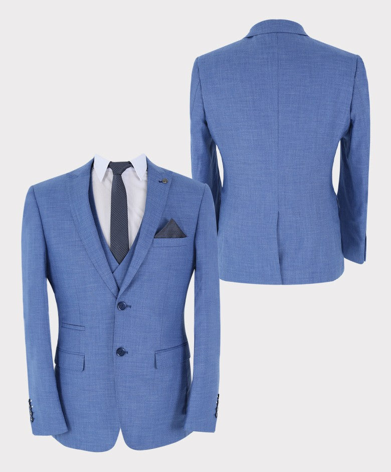 JAYDEN Men’s Tailored Fit Light Blue Suit