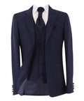 Gorgeous Navy Blue Men's Slim Fit Formal Suit Set