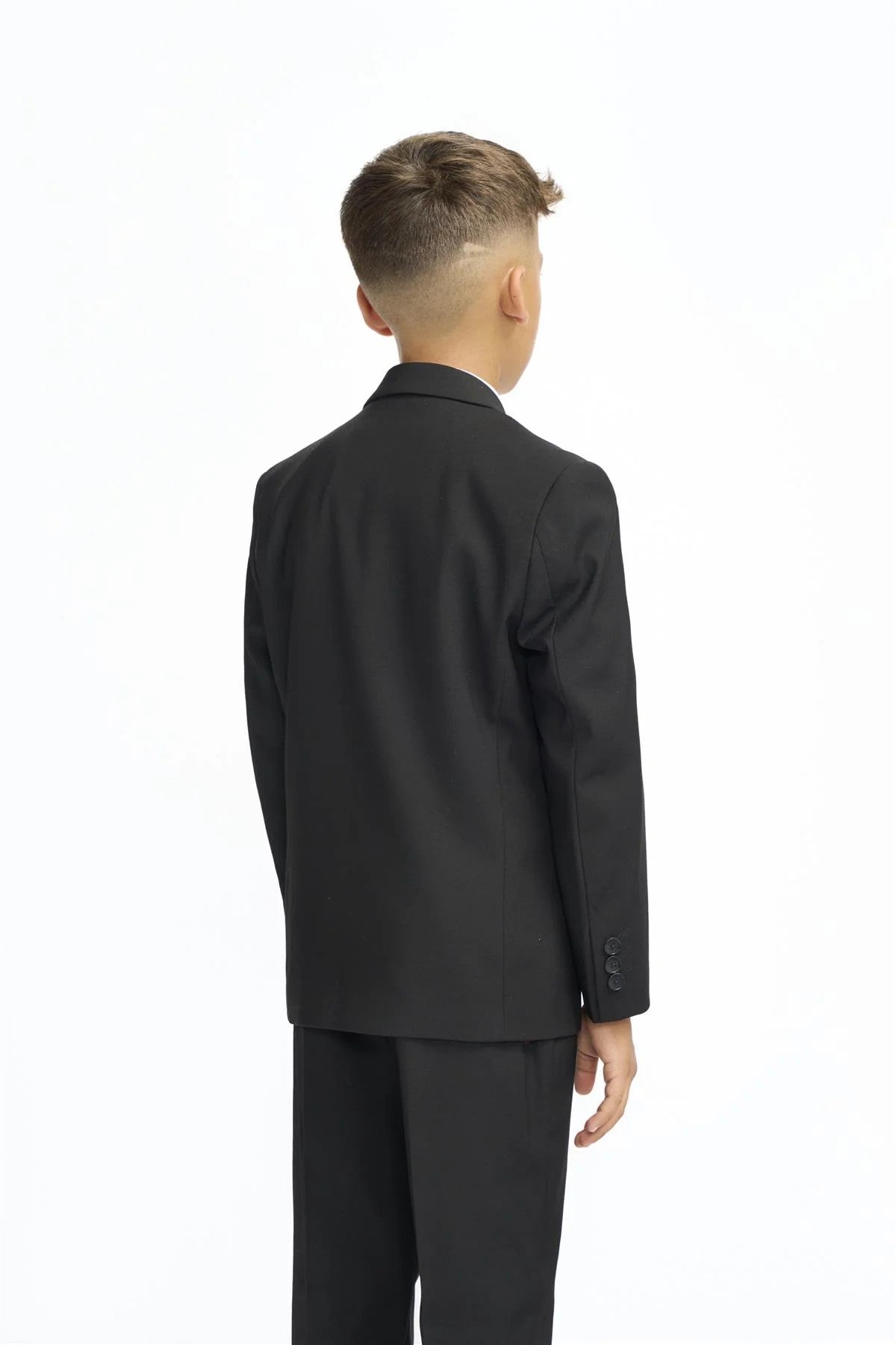 Slim Black Suit for Boys – Black