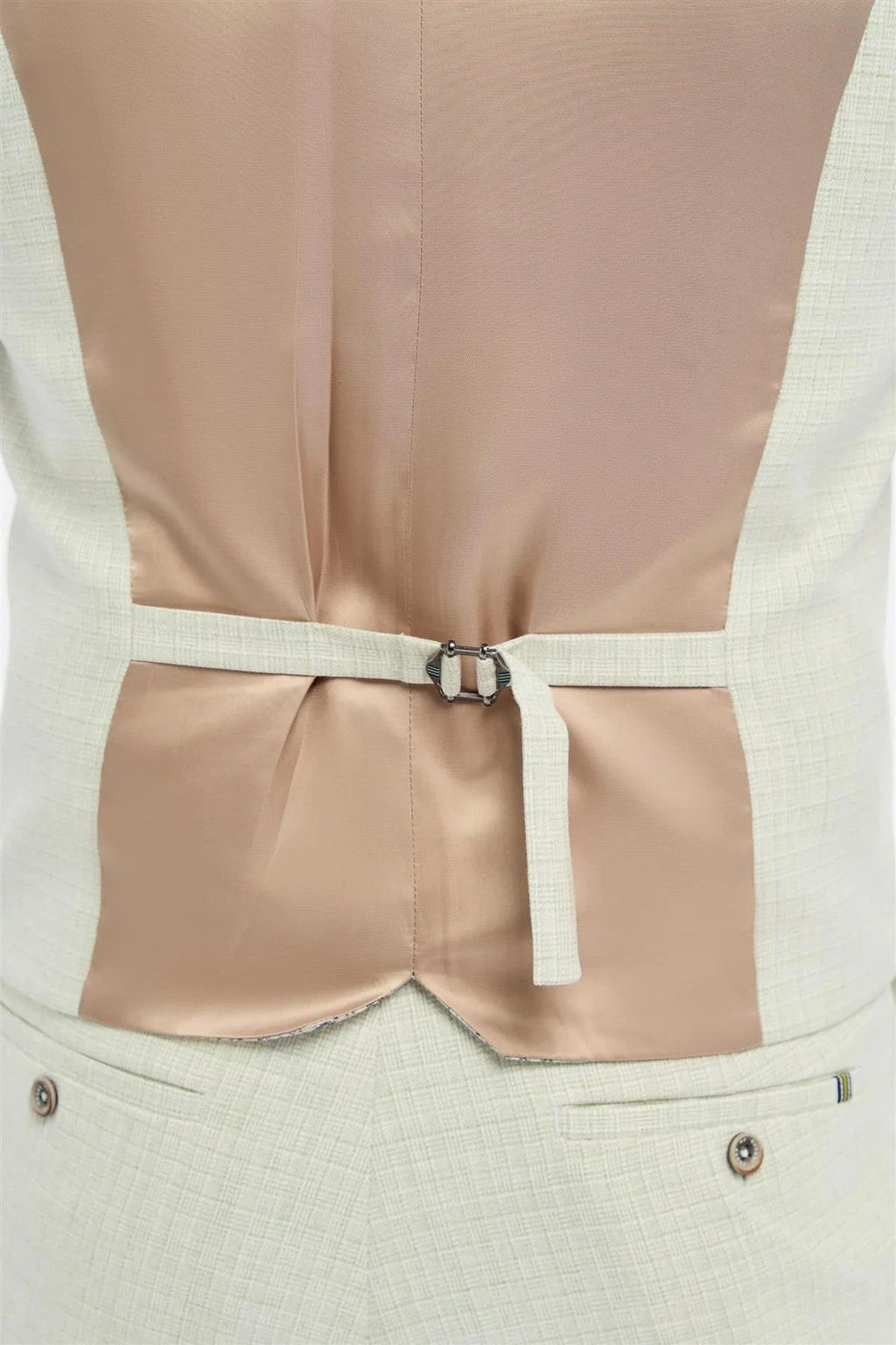 Mens Sage Green Slim Fit Textured Formal Waistcoat TROPEZ