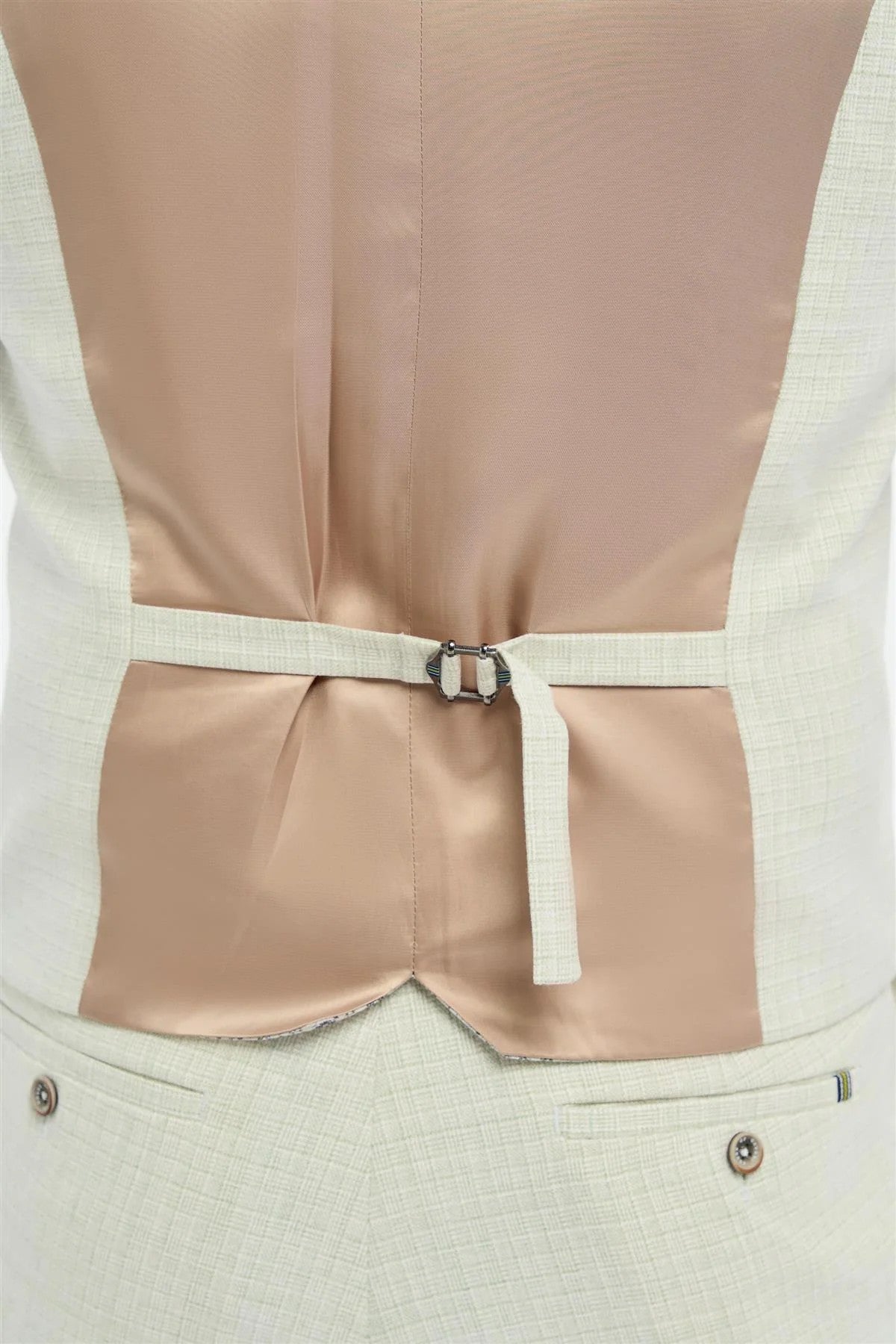Mens Sage Green Slim Fit Textured Formal Waistcoat TROPEZ