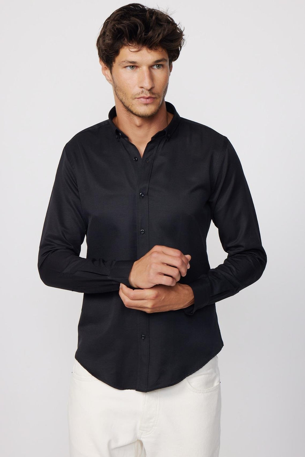 Men’s slim fit oxford shirt durable weave classic