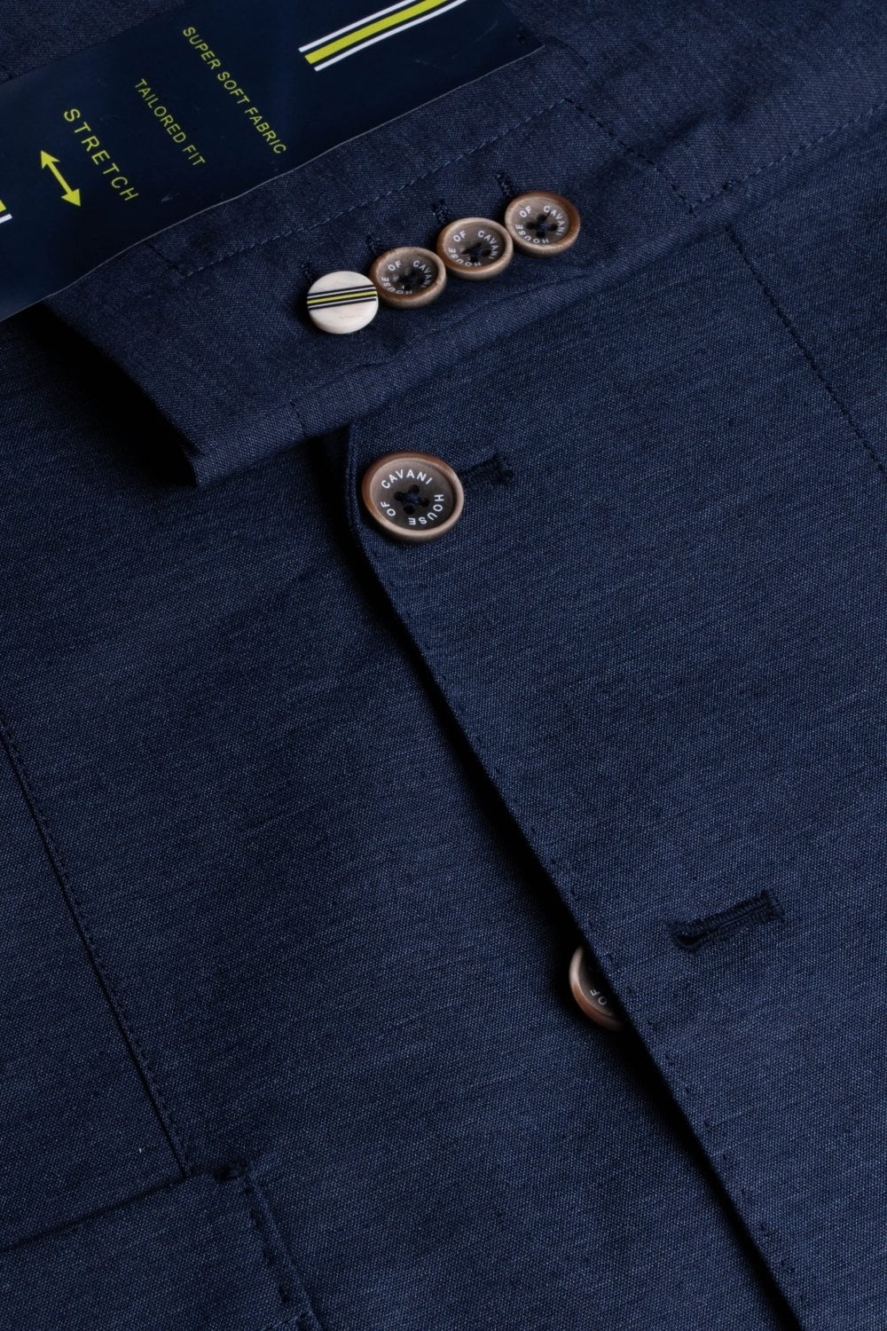 Men's Slim Fit Linen Blazer Collection ALVARI - Navy