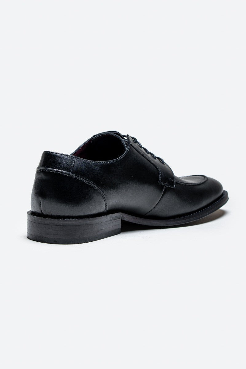 Mens Black Derby Lace Up Formal Shoes BERLIN