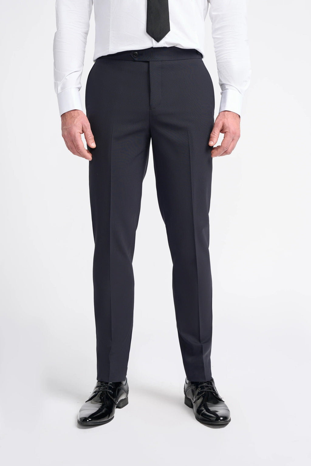 ASPEN D/B Navy Blue Men's Satin Lapel Double-Breasted Suit