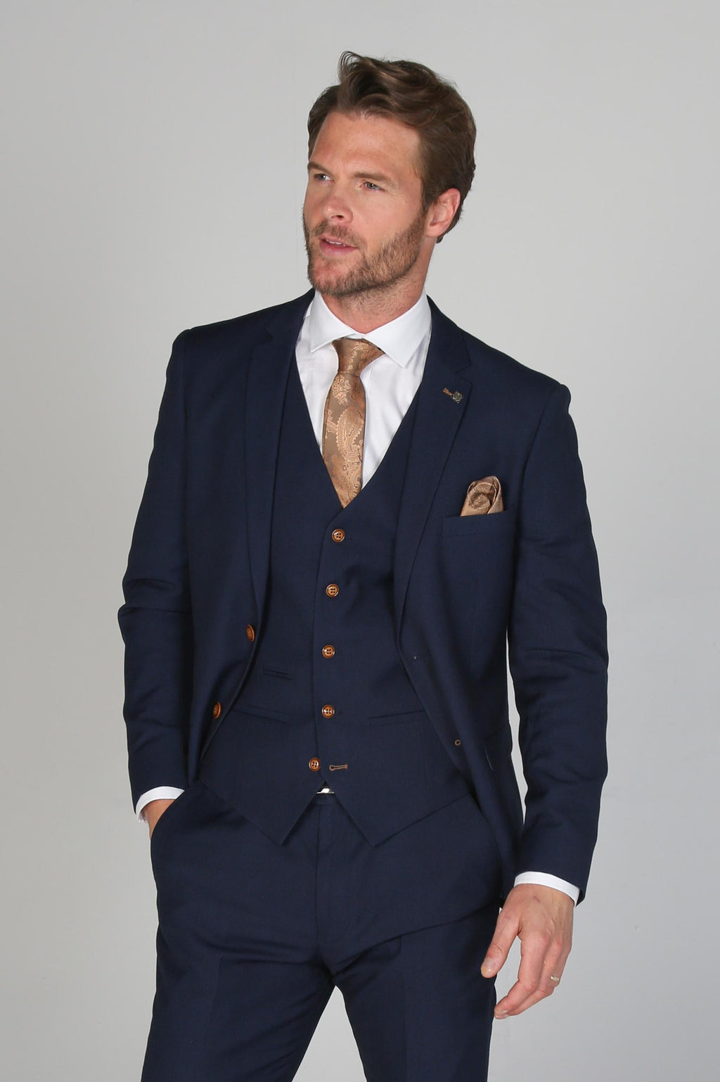 Tailored Navy Suit for Men – Navy Blue