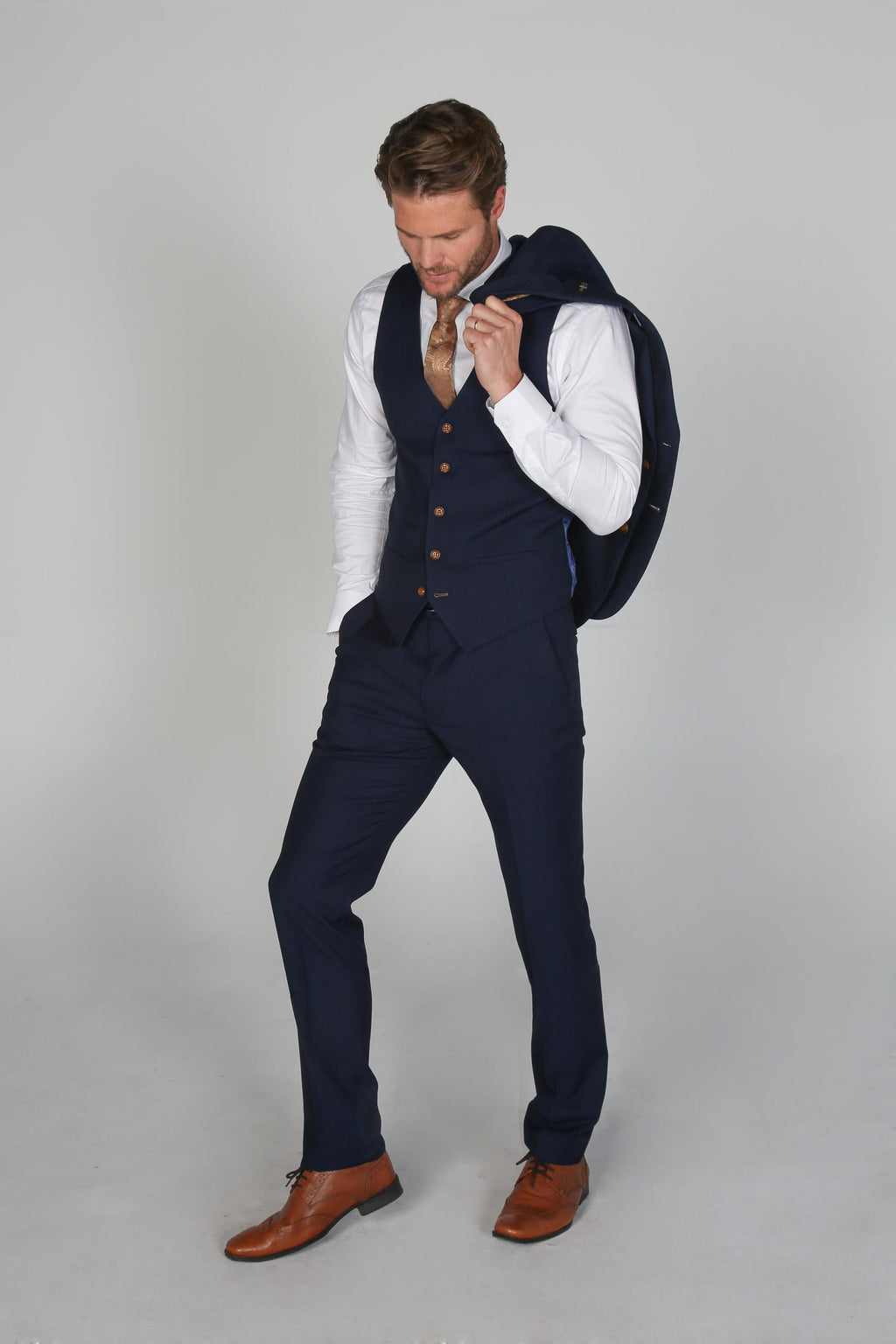 Tailored Navy Suit for Men – Navy Blue