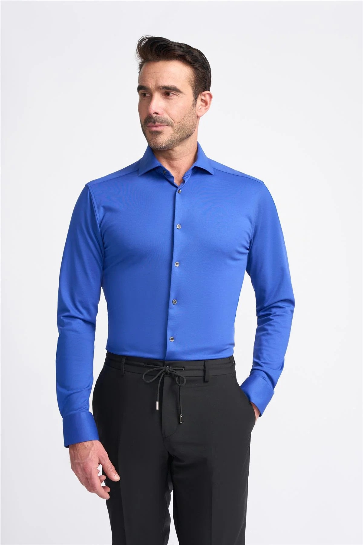 Men’s slim fit classic cotton shirt office plain