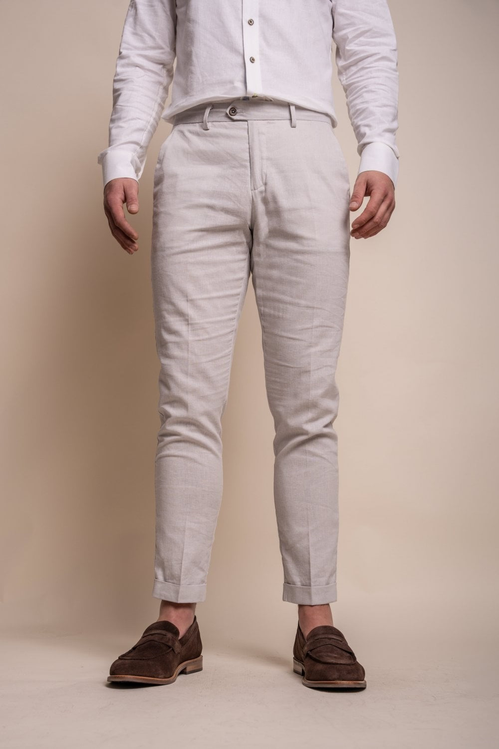 Men's Slim Fit Linen Blazer Collection ALVARI - Stone