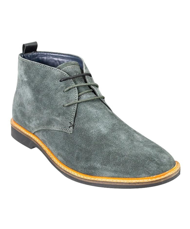 Mens Grey Suede Chukka Boots SAHARA