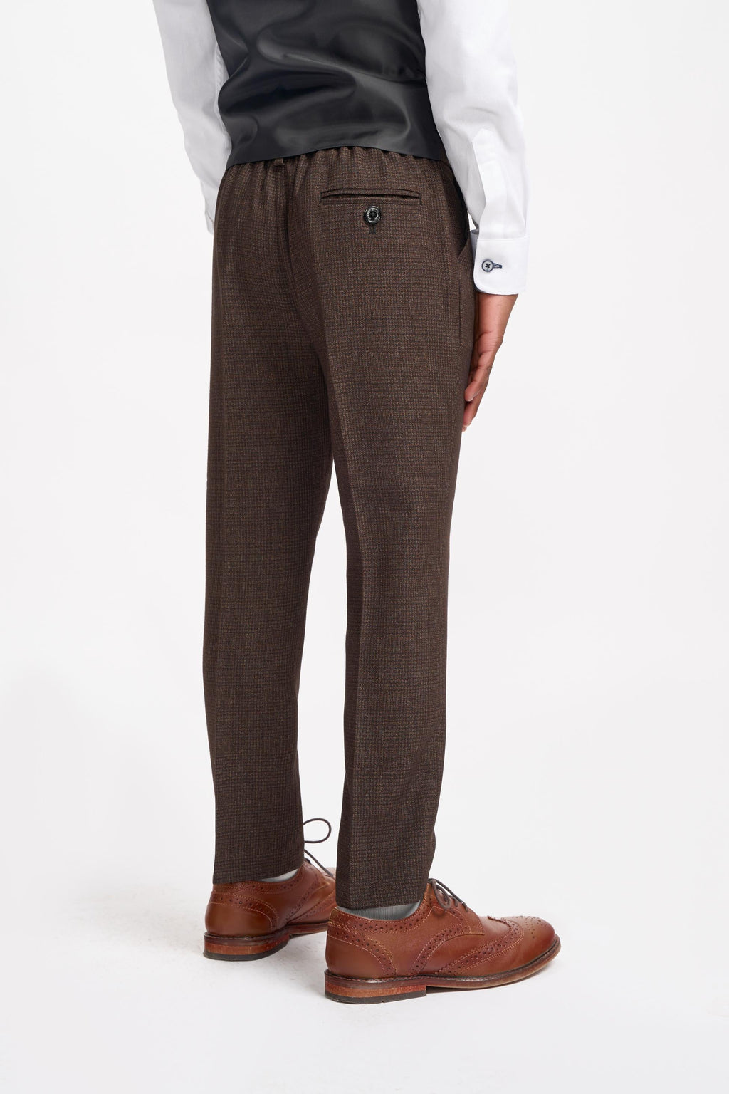 3-Piece Slim Brown Suit for Boys – Brown