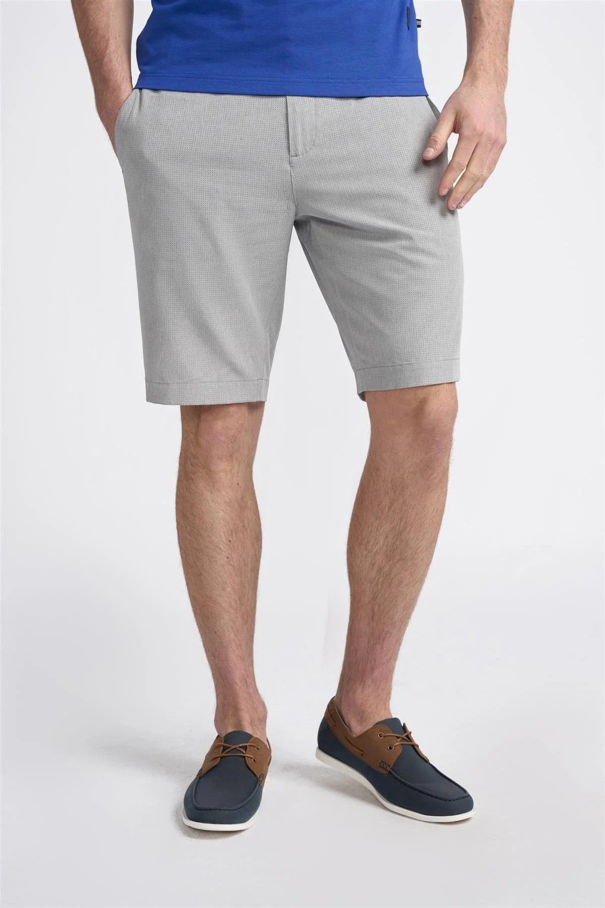 Men's Cotton Summer Essential Textured Short – DENVER - Grey