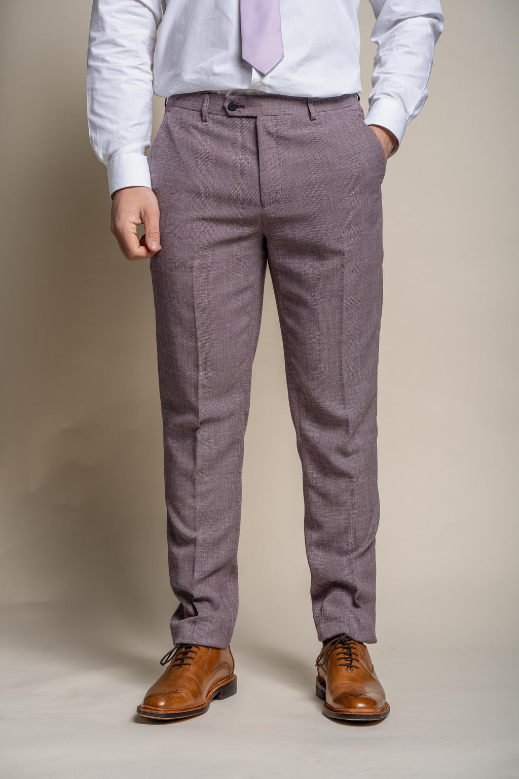 Men's Slim Fit Formal Trousers - MIAMI - Lilac