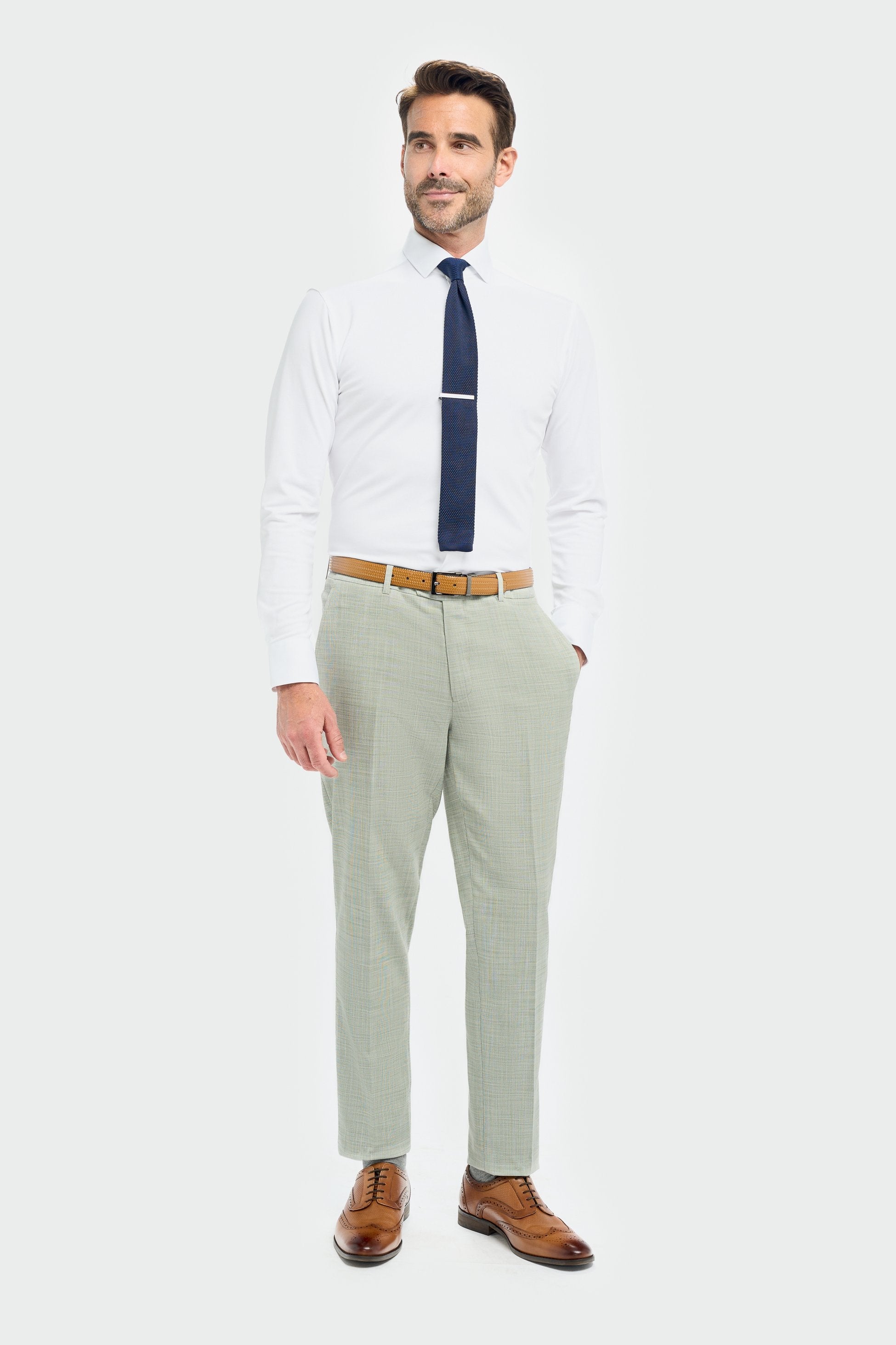 3-Piece Green Suit for Men – Sage Green