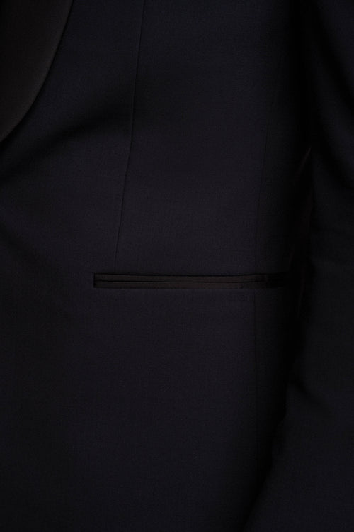 ASPEN Midnight Navy Men's Slim Fit Wool Blend Tuxedo Dinner Suit