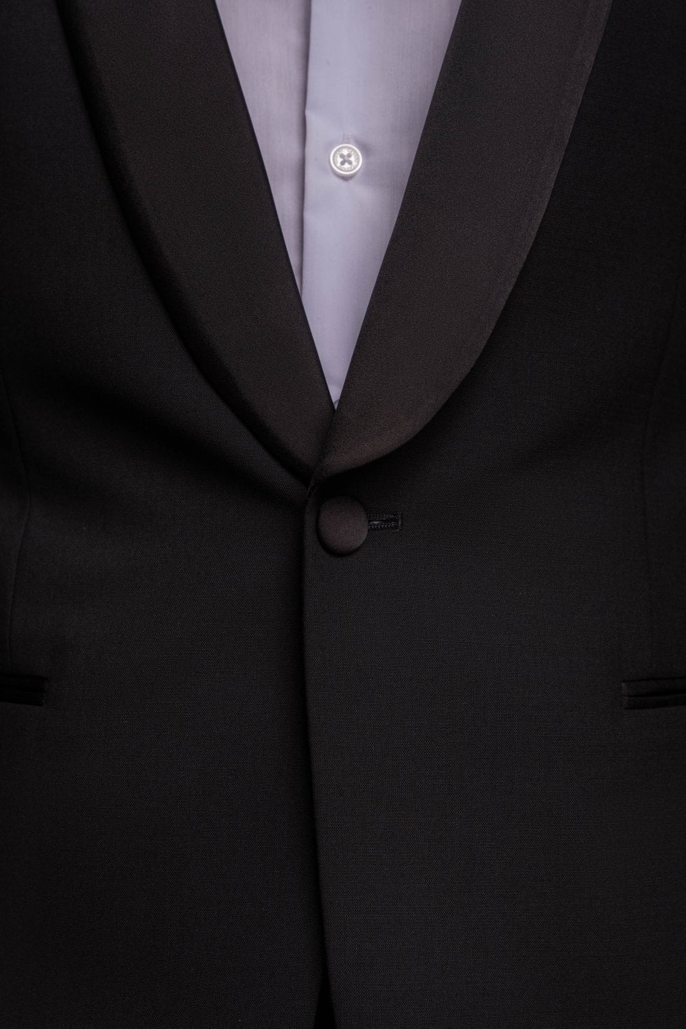 Men’s Black Wool Blend Slim Fit Tuxedo Suit Jacket ASPEN