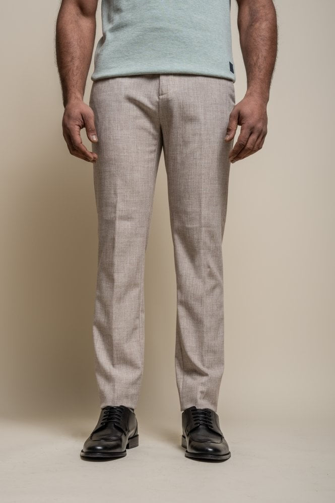 Men's Tokyo Slim-Fit Formal Trousers – Fawn Brown