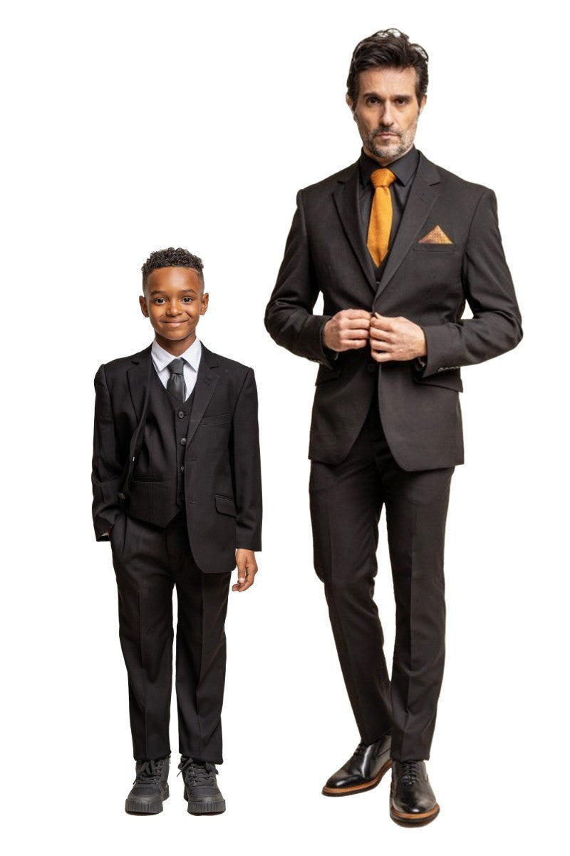 Slim Black Suit for Men – Black