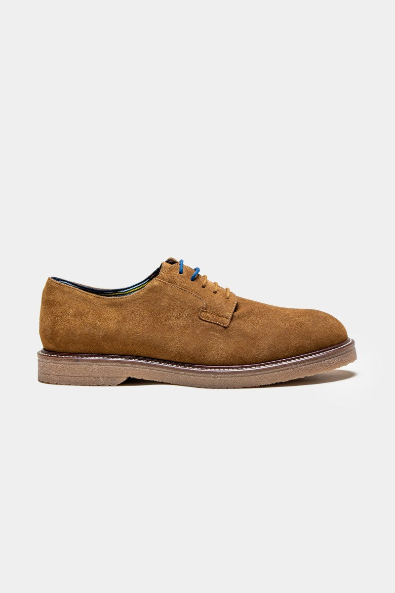 Mens Tan Brown Suede Lace Up Shoes RICHMOND
