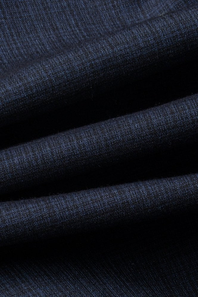 Men's Slim Fit Navy Suit Jacket - SEEBA - Navy Blue Fabric Picture