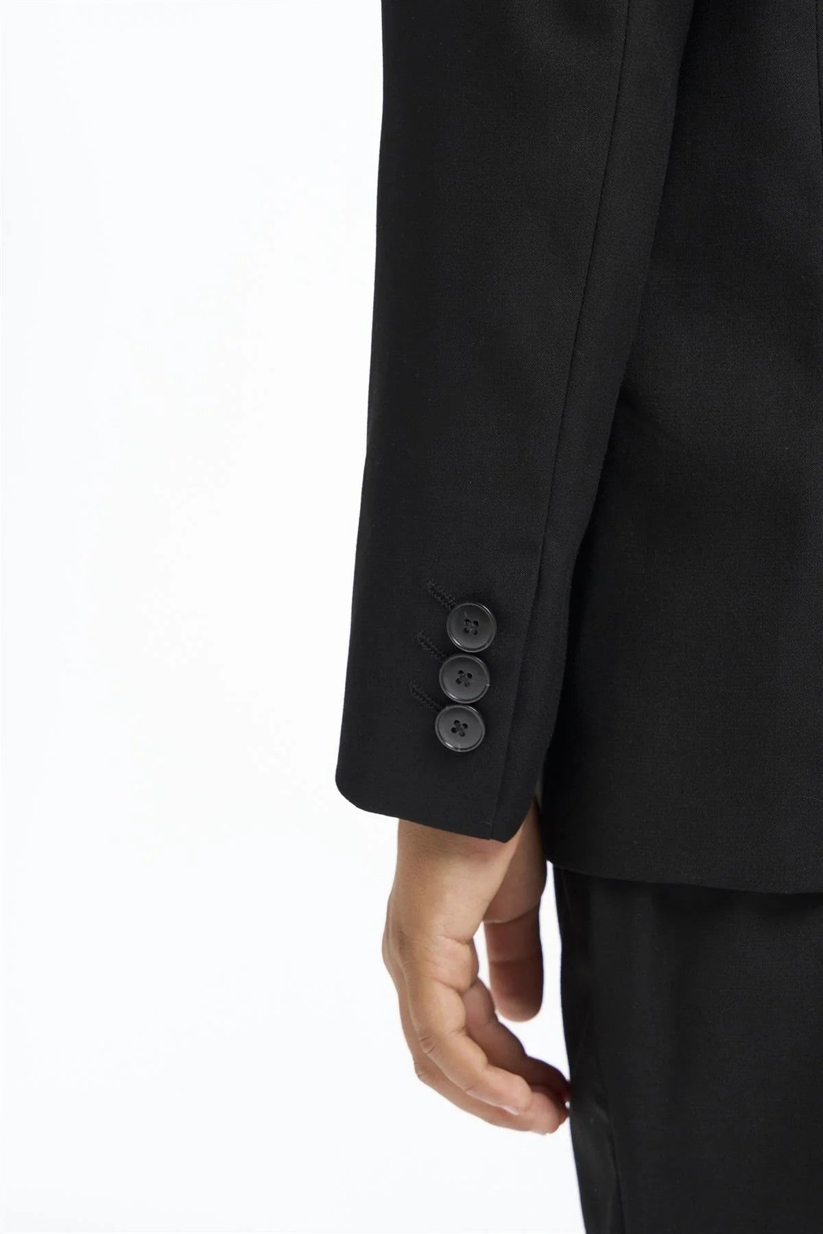Slim Black Suit for Boys – Black