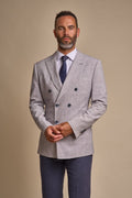 Men’s double-breasted slim fit formal wedding suit blazer for men