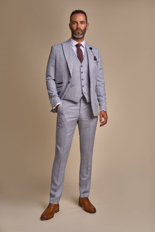 3-Piece Blue Suit for Men – Sky Blue