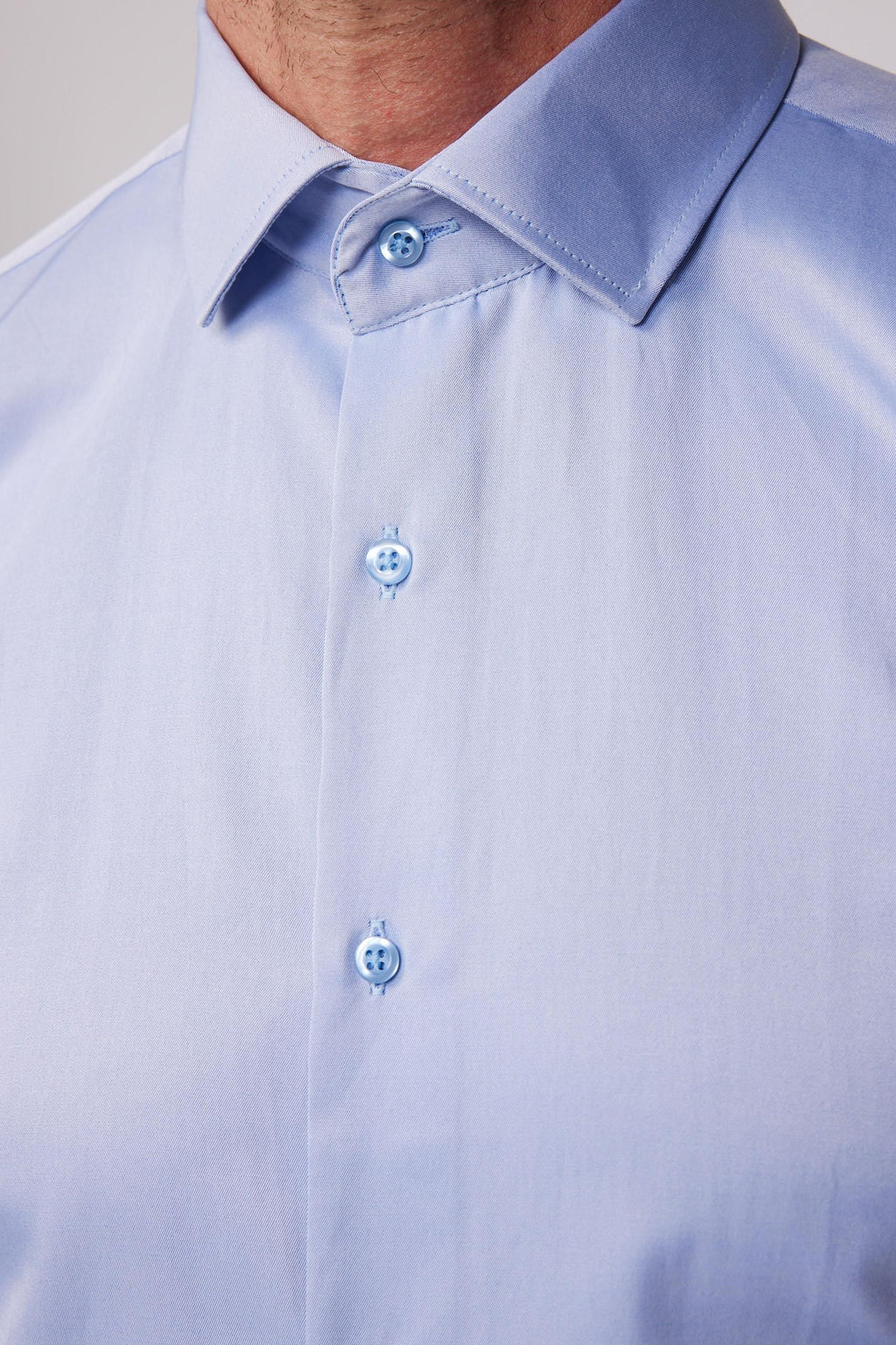 Mens Dimi Dotti Indigo Blue Cotton Blend Slim Fit Dress Shirt