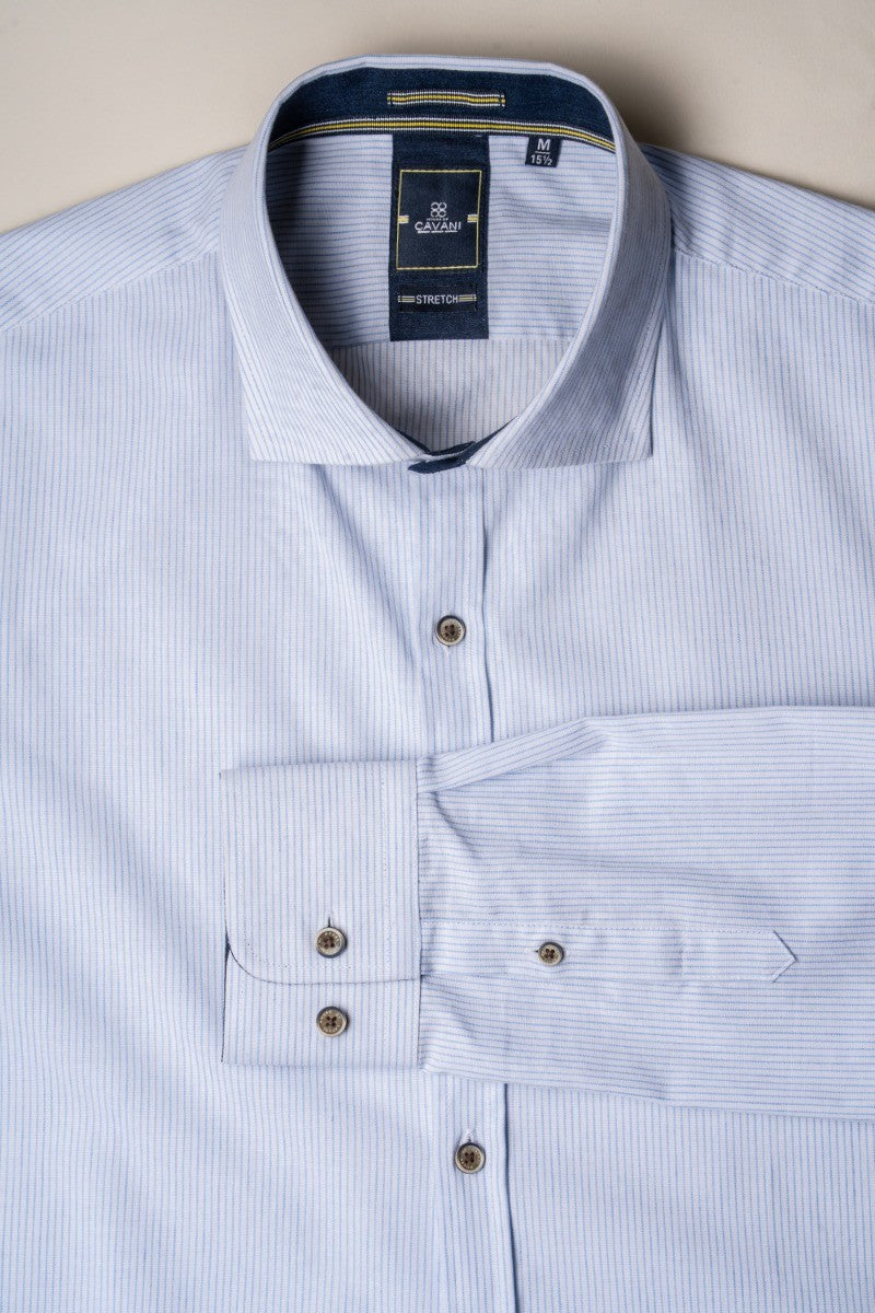 Mens Alexa White Slim Fit Cotton Linen Shirt