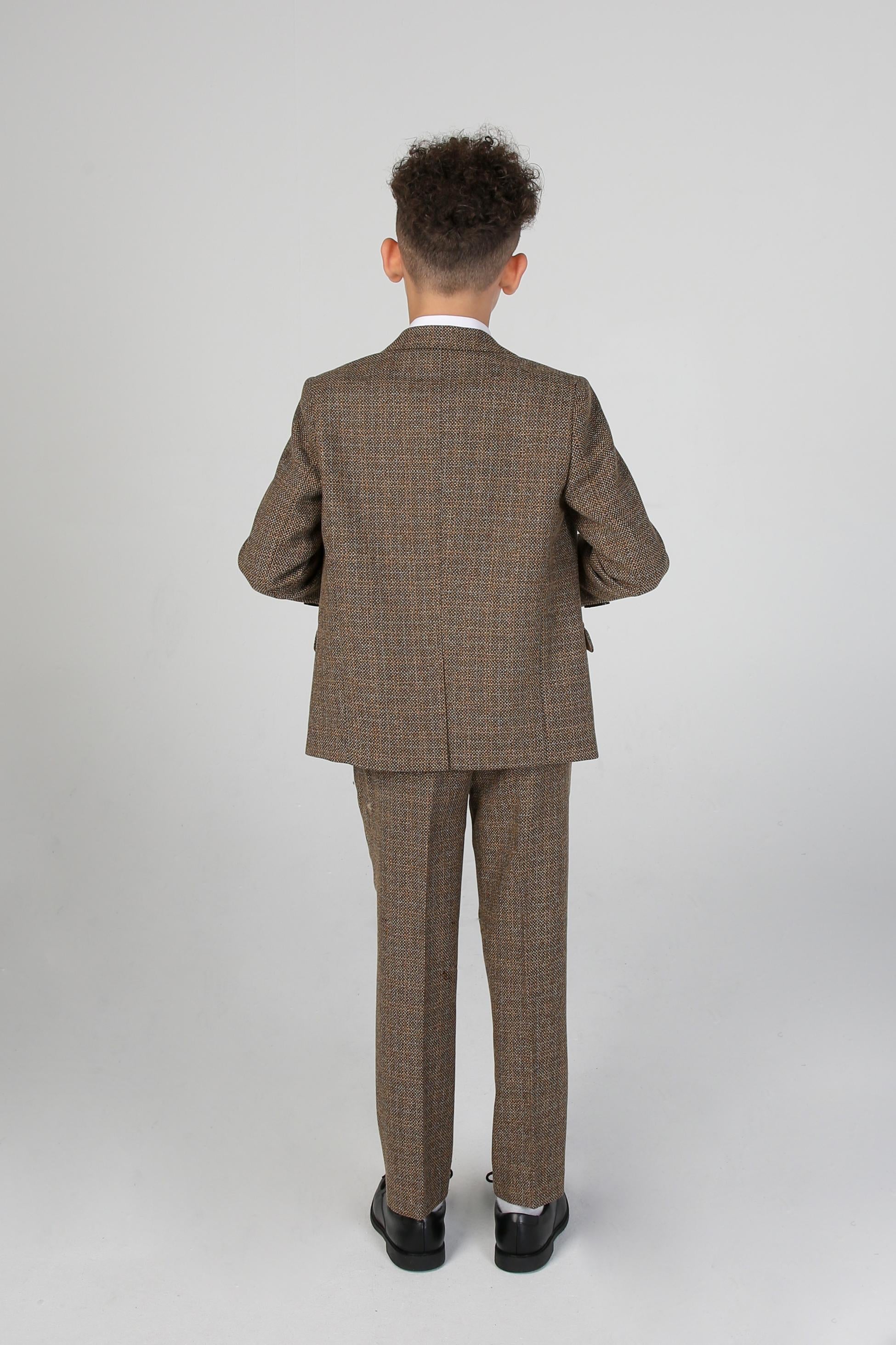 Tailored Brown Suit for Boys – Brown