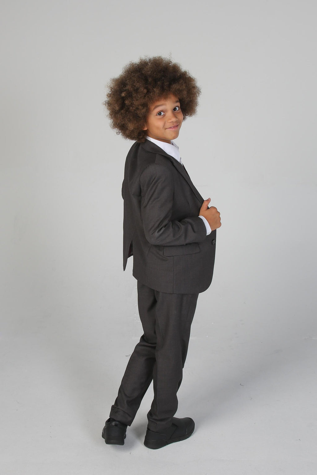 Tailored Grey Suit for Boys – Charcoal Grey
