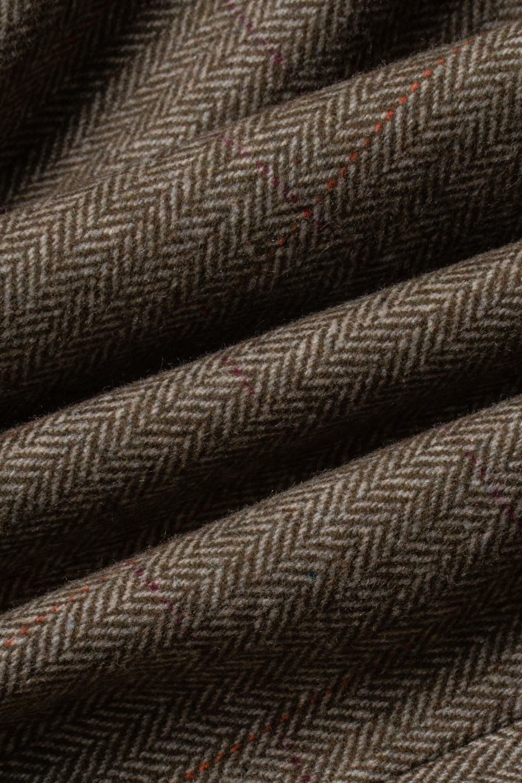 Men's Tweed Check Green Formal Suit - Gaston Sage  Fabric Picture