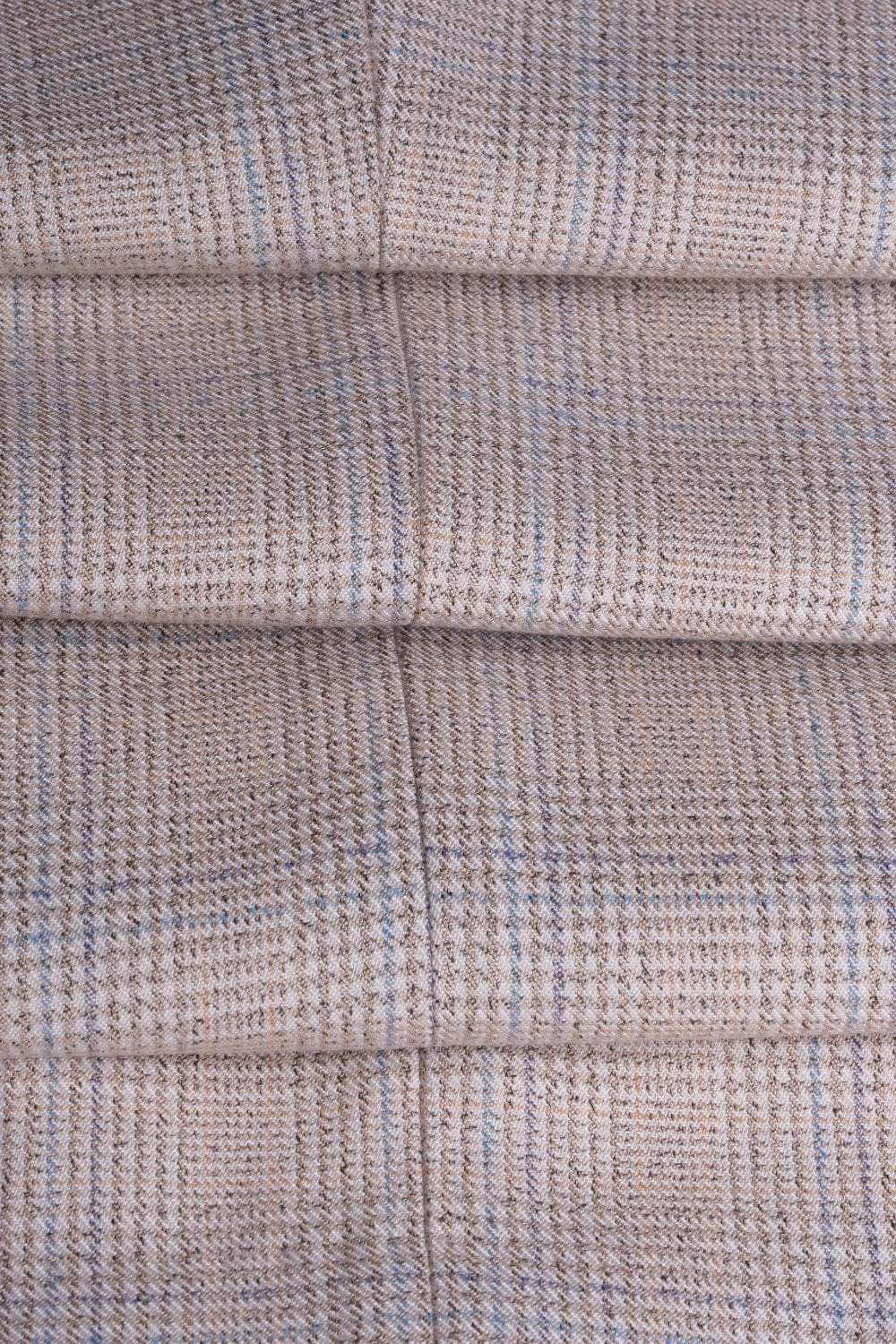 Men's Caridi Beige Glen Check 2-Piece Double-Breasted Suit
