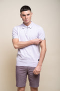 Men’s cotton polo shirt, classic fit, multi-colour mix