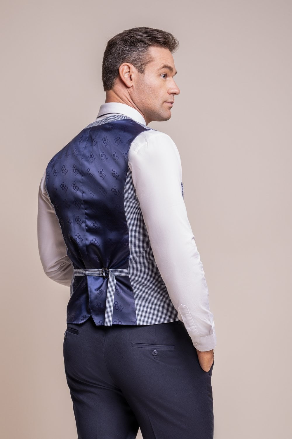 BARESI Blue Men's Slim-Fit Suit