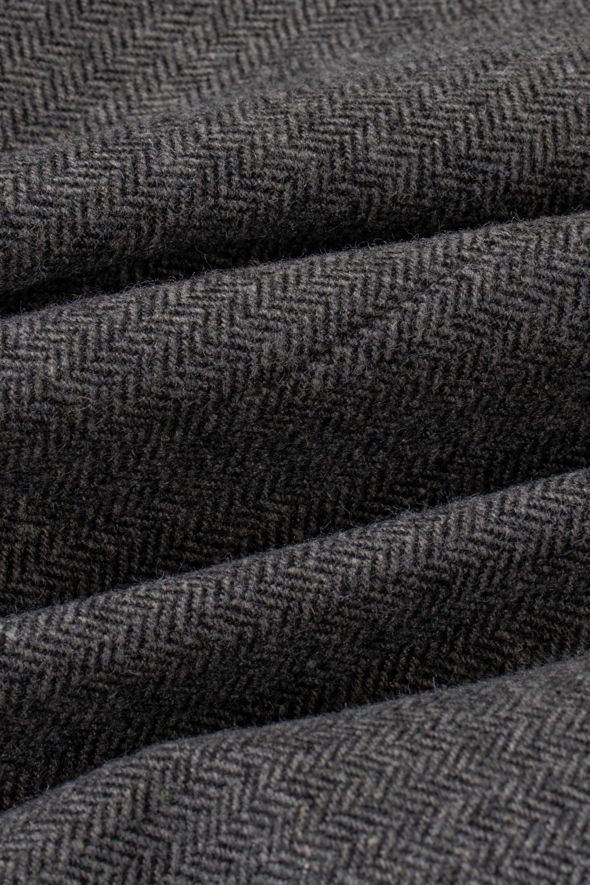 Men’s Grey Herringbone Tweed Slim Fit Suit Jacket MARTEZ