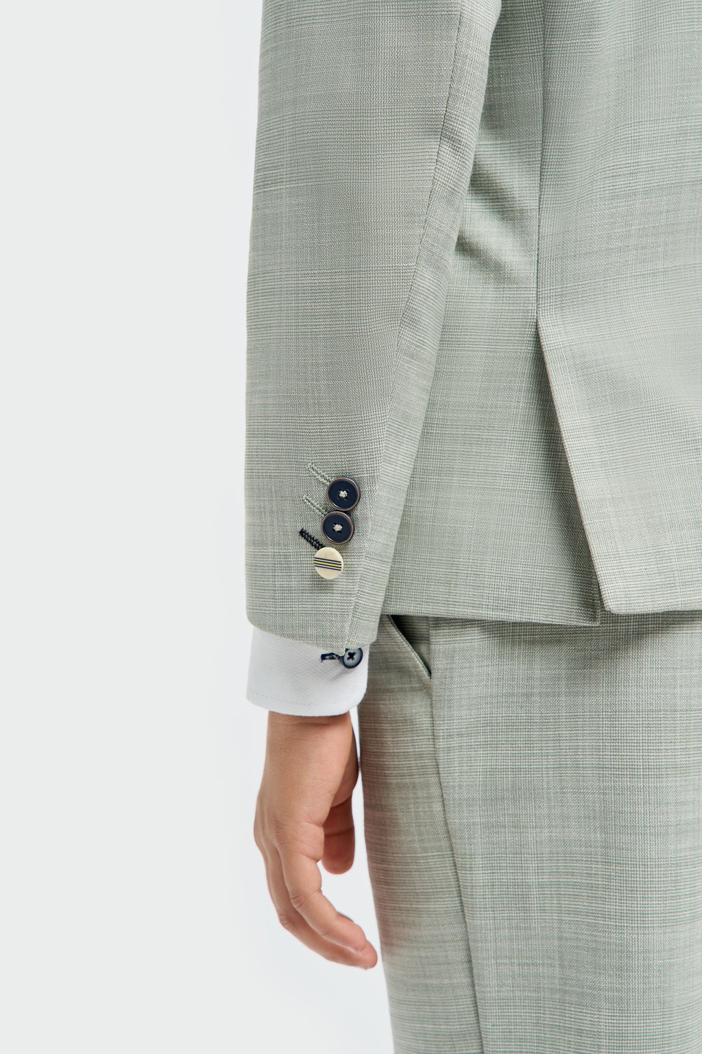 3-Piece Green Suit for Boys – Sage Green