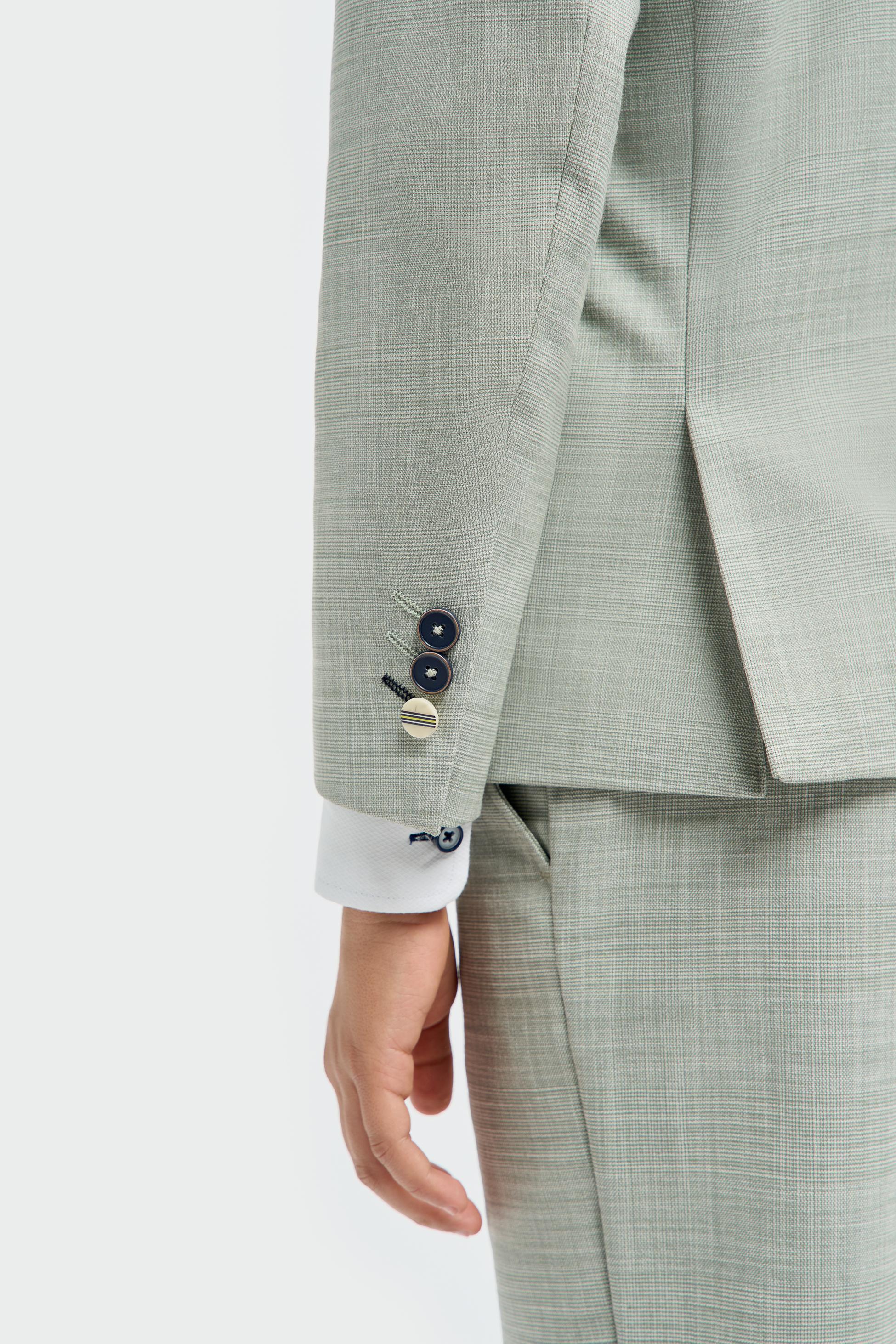 3-Piece Green Suit for Boys – Sage Green