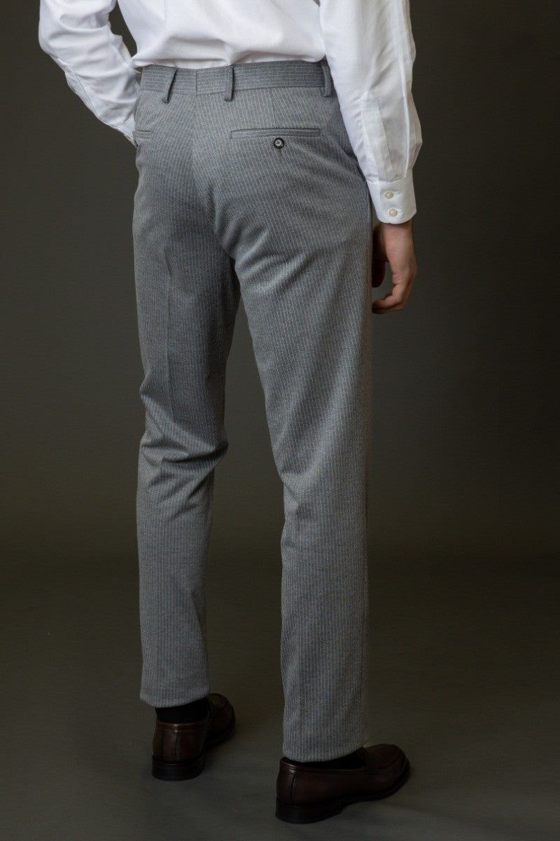 JAYCE Grey Men's Double Breasted Pinstripe Suit