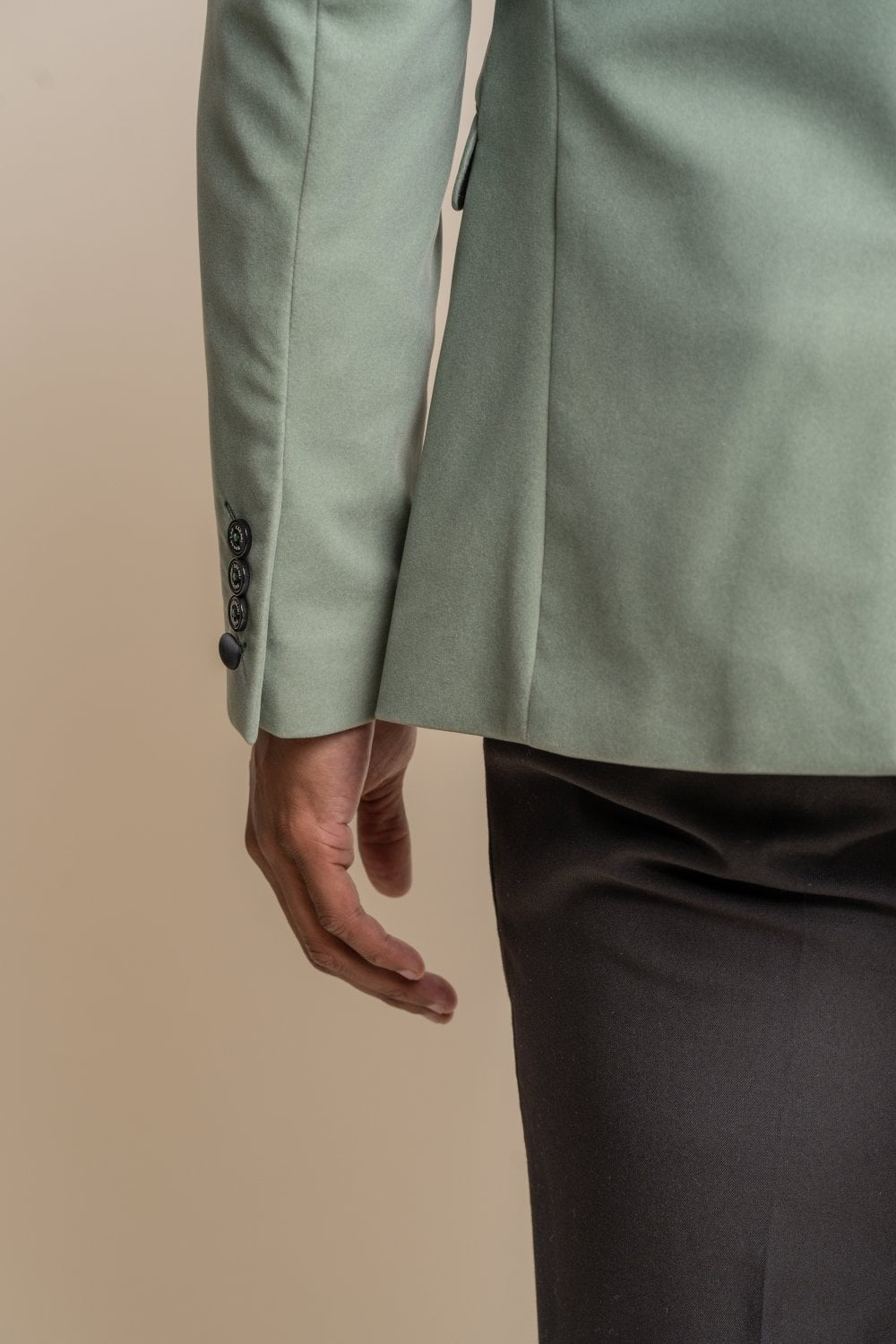 Mens Jade Green Slim Fit Velvet Tuxedo Blazer ROSA